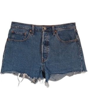 Levi's 501  Button Fly Classic High Waist Denim Shorts Women's 31